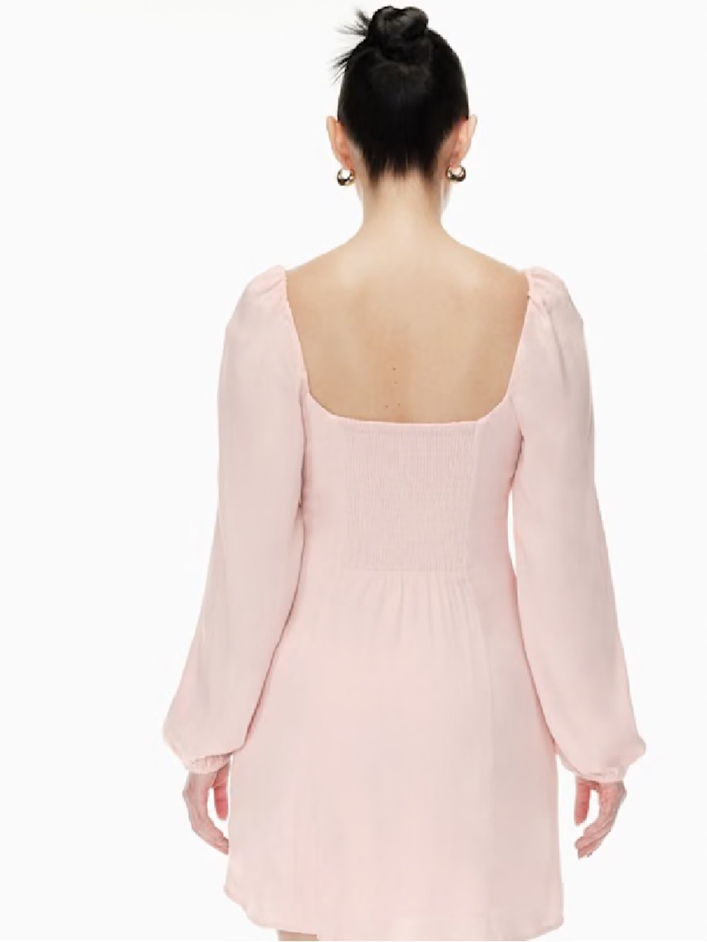 Wilfred  Aritzia Novella dress Light Pink Long-Sleeve Mini Dress size 4 - Picture 3 of 12